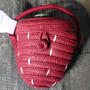 Strawberry Woven Mini Bag
